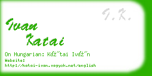 ivan katai business card